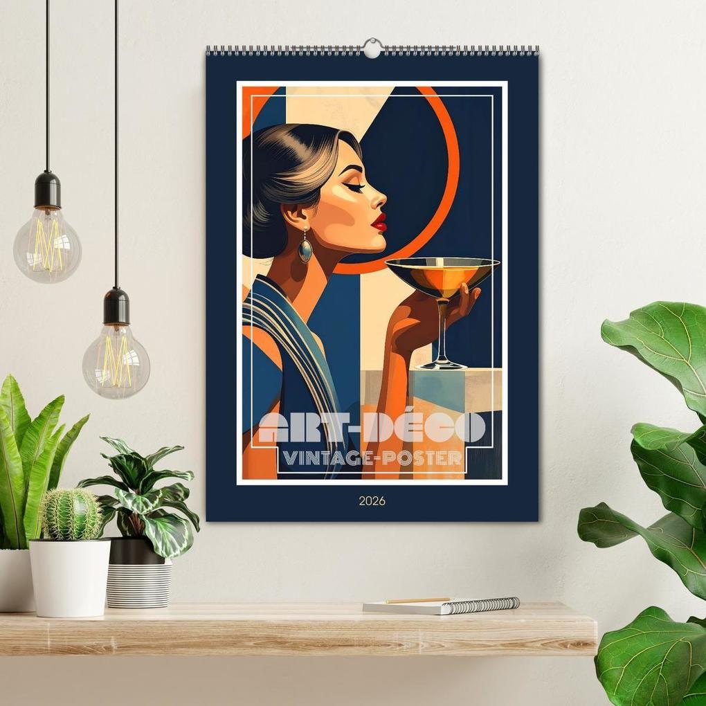 Weitere Ansicht: Art-Déco Vintage-Poster (Wandkalender 2026 DIN A2 hoch), CALVENDO Monatskalender | Calvendo, Werner Braun