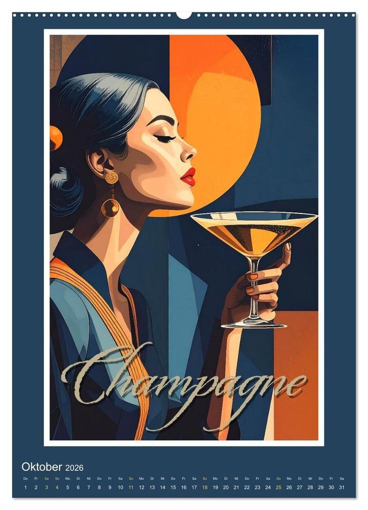 Weitere Ansicht: Art-Déco Vintage-Poster (Wandkalender 2026 DIN A2 hoch), CALVENDO Monatskalender | Calvendo, Werner Braun