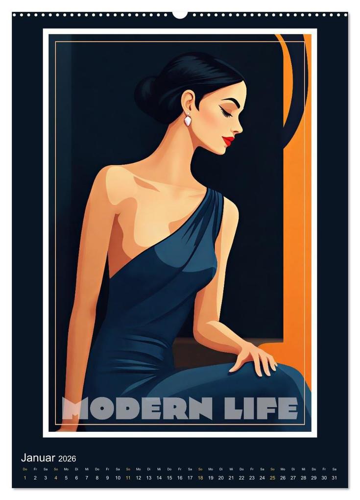 Weitere Ansicht: Art-Déco Vintage-Poster (Wandkalender 2026 DIN A2 hoch), CALVENDO Monatskalender | Calvendo, Werner Braun