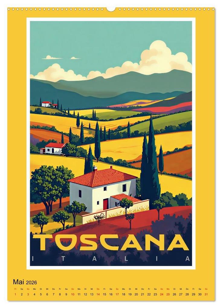 Weitere Ansicht: Art-Déco Vintage-Poster (Wandkalender 2026 DIN A2 hoch), CALVENDO Monatskalender | Calvendo, Werner Braun