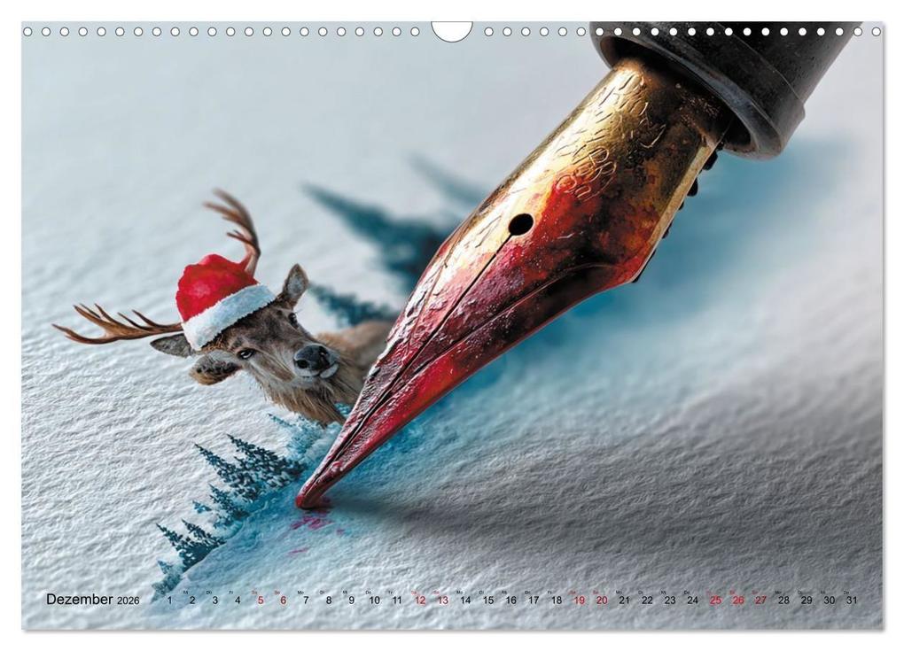 Weitere Ansicht: Die leise Magie der Kalligrafie (Wandkalender 2026 DIN A3 quer), CALVENDO Monatskalender | Calvendo, Anne Seltmann