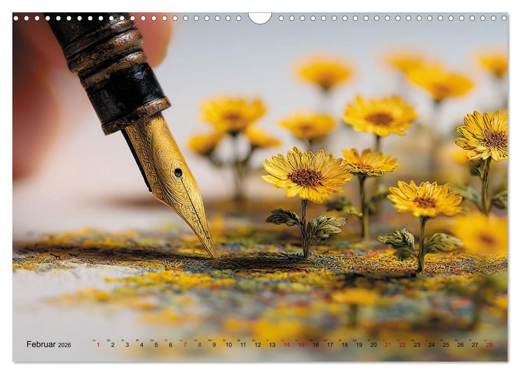 Weitere Ansicht: Die leise Magie der Kalligrafie (Wandkalender 2026 DIN A3 quer), CALVENDO Monatskalender | Calvendo, Anne Seltmann