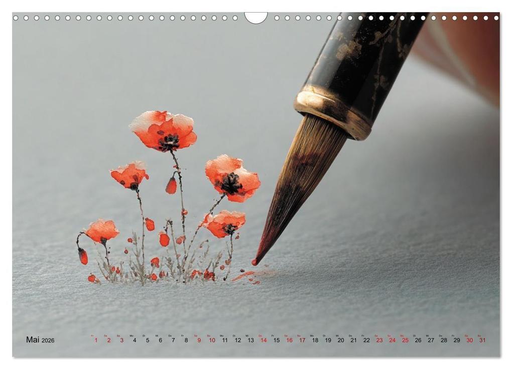 Weitere Ansicht: Die leise Magie der Kalligrafie (Wandkalender 2026 DIN A3 quer), CALVENDO Monatskalender | Calvendo, Anne Seltmann