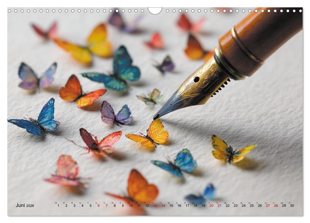 Weitere Ansicht: Die leise Magie der Kalligrafie (Wandkalender 2026 DIN A3 quer), CALVENDO Monatskalender | Calvendo, Anne Seltmann