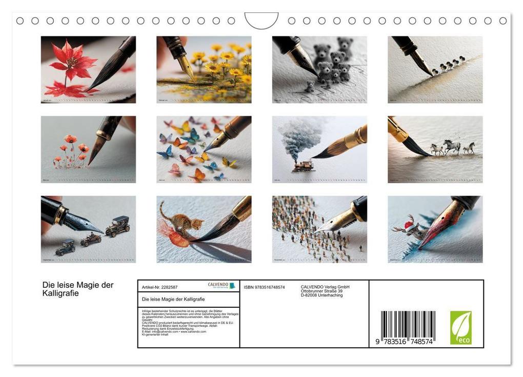 Weitere Ansicht: Die leise Magie der Kalligrafie (Wandkalender 2026 DIN A4 quer), CALVENDO Monatskalender | Calvendo, Anne Seltmann