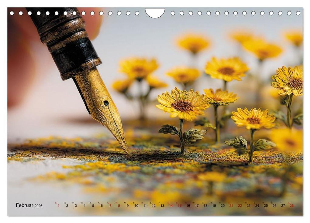 Weitere Ansicht: Die leise Magie der Kalligrafie (Wandkalender 2026 DIN A4 quer), CALVENDO Monatskalender | Calvendo, Anne Seltmann