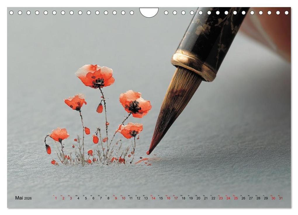 Weitere Ansicht: Die leise Magie der Kalligrafie (Wandkalender 2026 DIN A4 quer), CALVENDO Monatskalender | Calvendo, Anne Seltmann