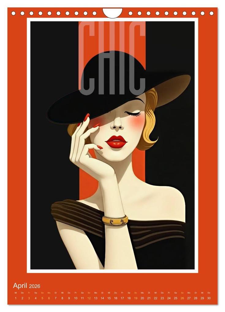 Weitere Ansicht: Art-Déco Vintage-Poster (Wandkalender 2026 DIN A4 hoch), CALVENDO Monatskalender | Calvendo, Werner Braun