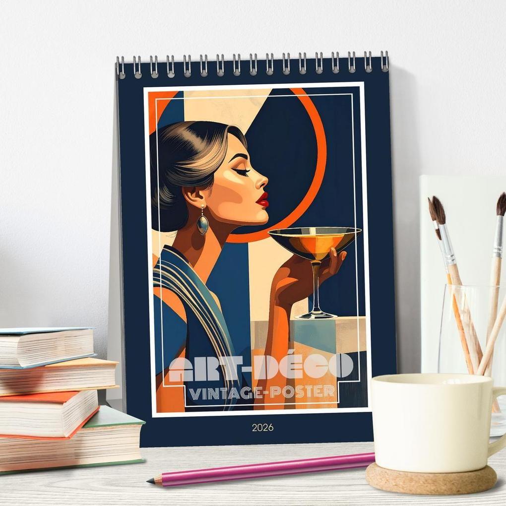 Weitere Ansicht: Art-Déco Vintage-Poster (Tischkalender 2026 DIN A5 hoch), CALVENDO Monatskalender | Calvendo, Werner Braun