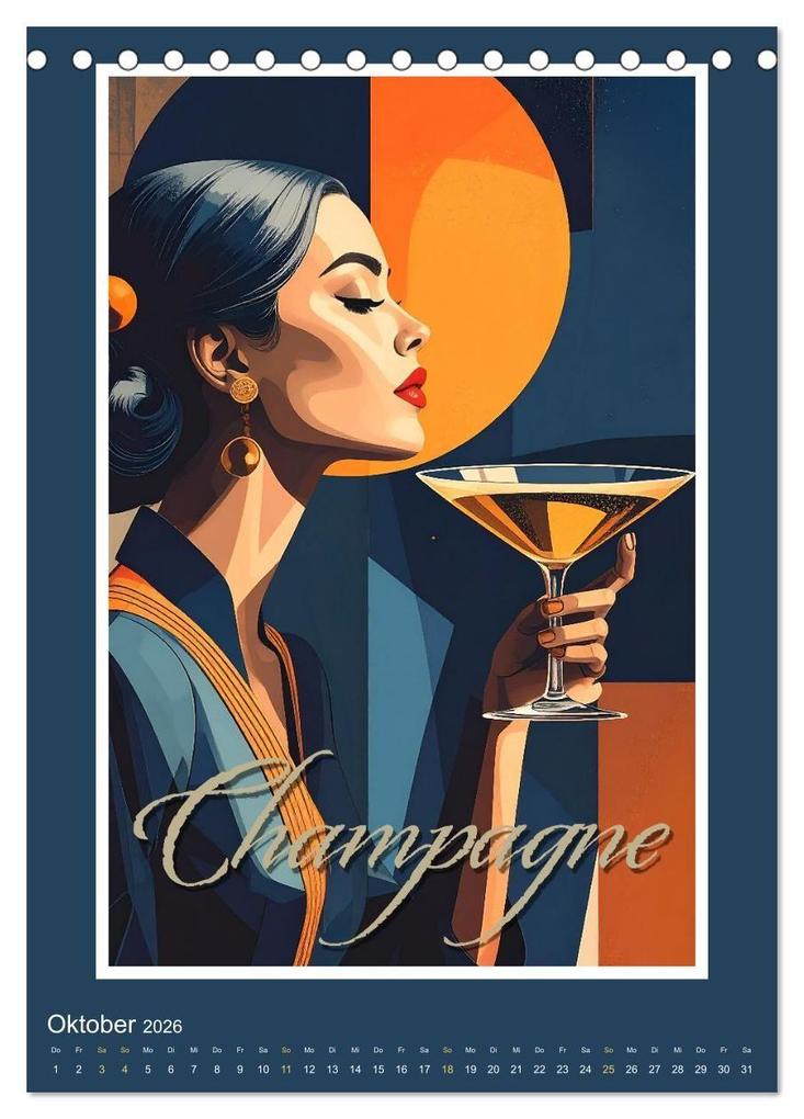 Weitere Ansicht: Art-Déco Vintage-Poster (Tischkalender 2026 DIN A5 hoch), CALVENDO Monatskalender | Calvendo, Werner Braun