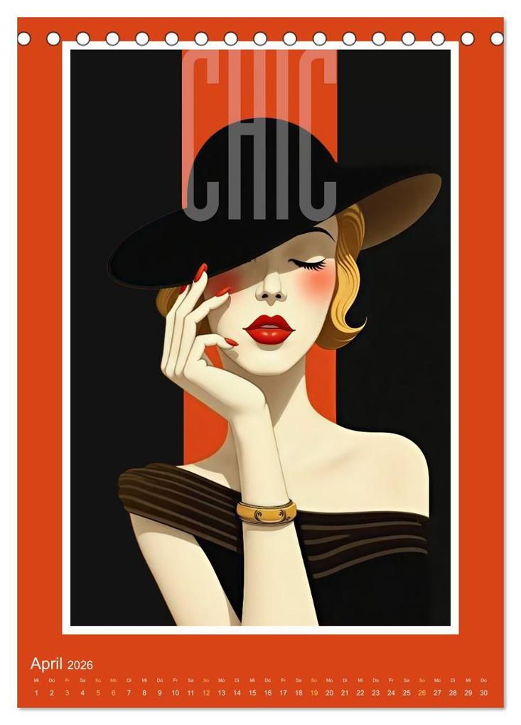 Weitere Ansicht: Art-Déco Vintage-Poster (Tischkalender 2026 DIN A5 hoch), CALVENDO Monatskalender | Calvendo, Werner Braun
