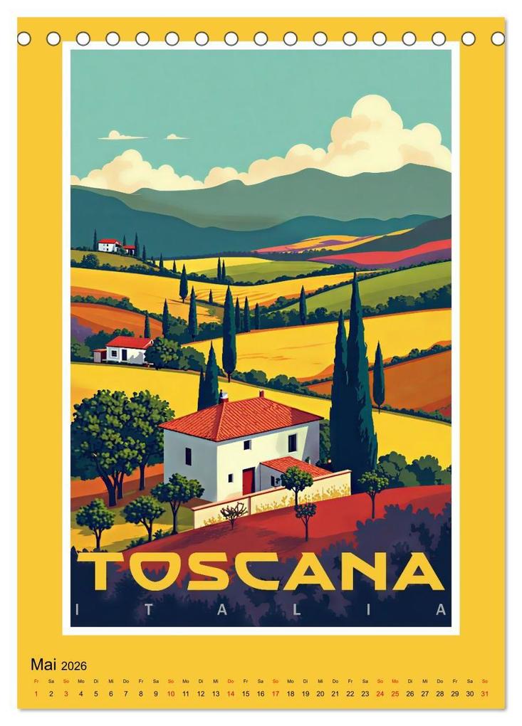 Weitere Ansicht: Art-Déco Vintage-Poster (Tischkalender 2026 DIN A5 hoch), CALVENDO Monatskalender | Calvendo, Werner Braun