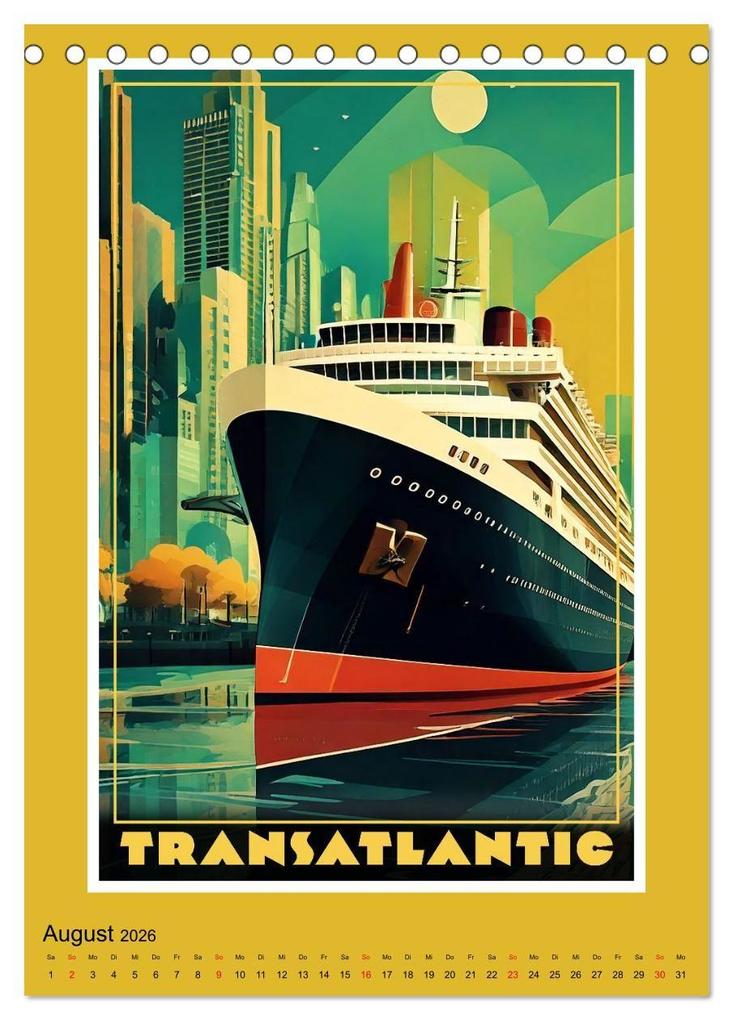 Weitere Ansicht: Art-Déco Vintage-Poster (Tischkalender 2026 DIN A5 hoch), CALVENDO Monatskalender | Calvendo, Werner Braun