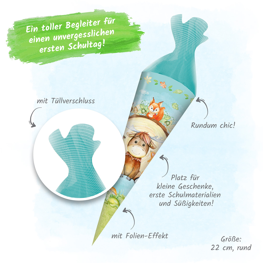 Weitere Ansicht: TRÖTSCH- Schultüte 22 cm Waldfreunde