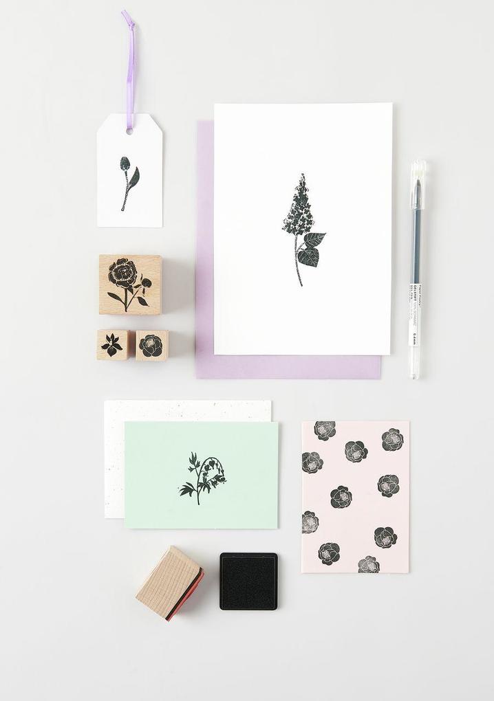 Weitere Ansicht: Stempelset Blumen FSC 100%, 9 Stempel