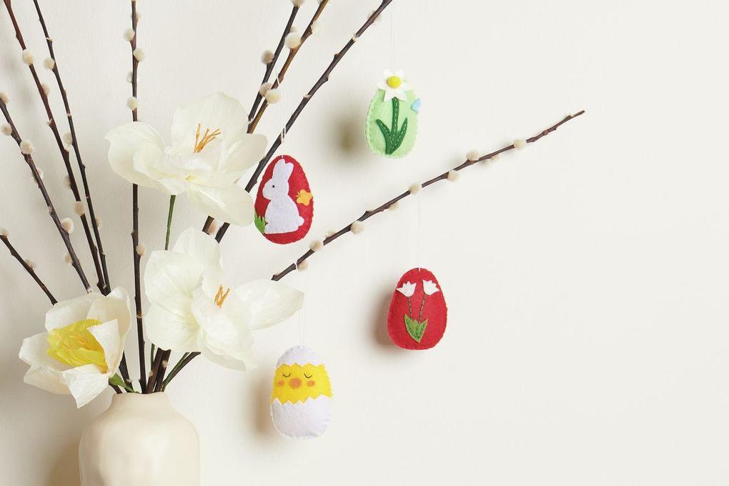 Weitere Ansicht: Aufhänger Filz-Osterei 2D, 4 Stk