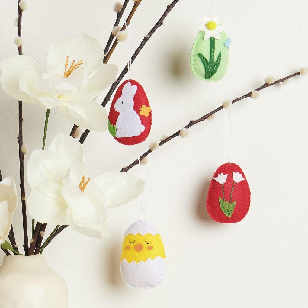 Weitere Ansicht: Aufhänger Filz-Osterei 2D, 4 Stk