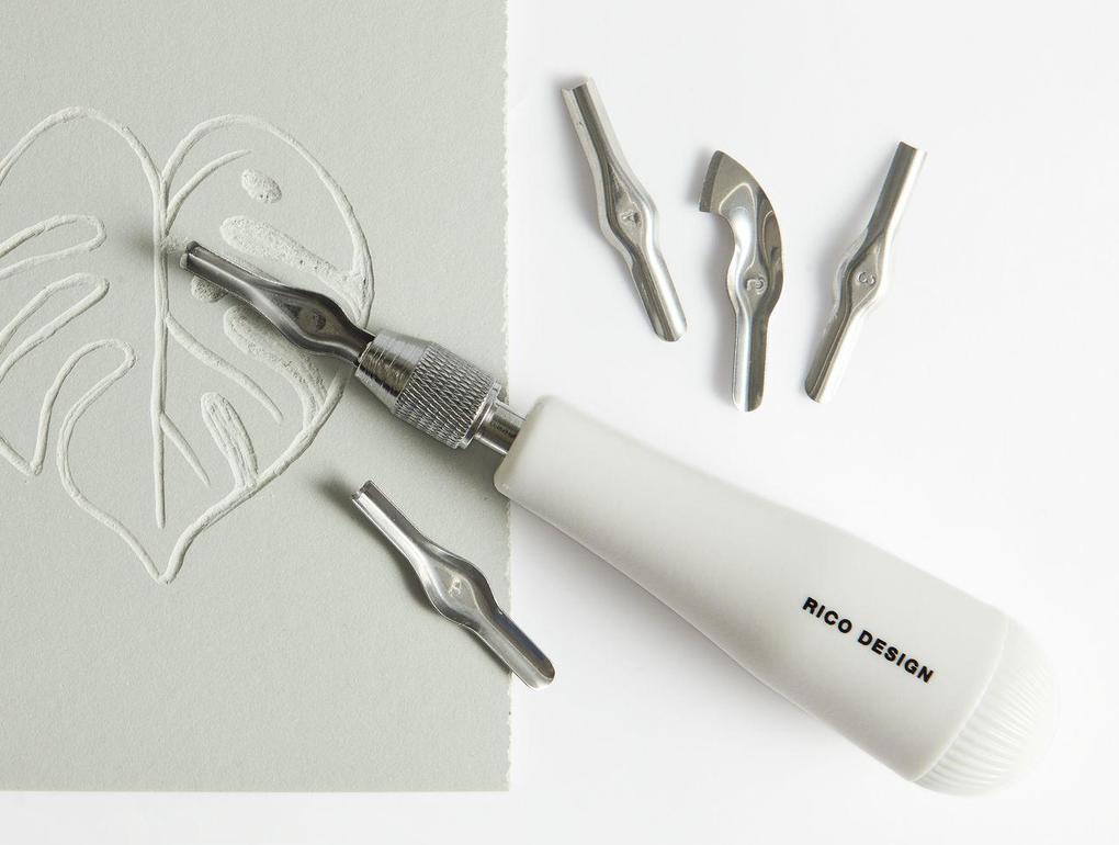 Weitere Ansicht: Linolschneidewerkzeug, Inhalt: 1 Handgriff, 5 Messer