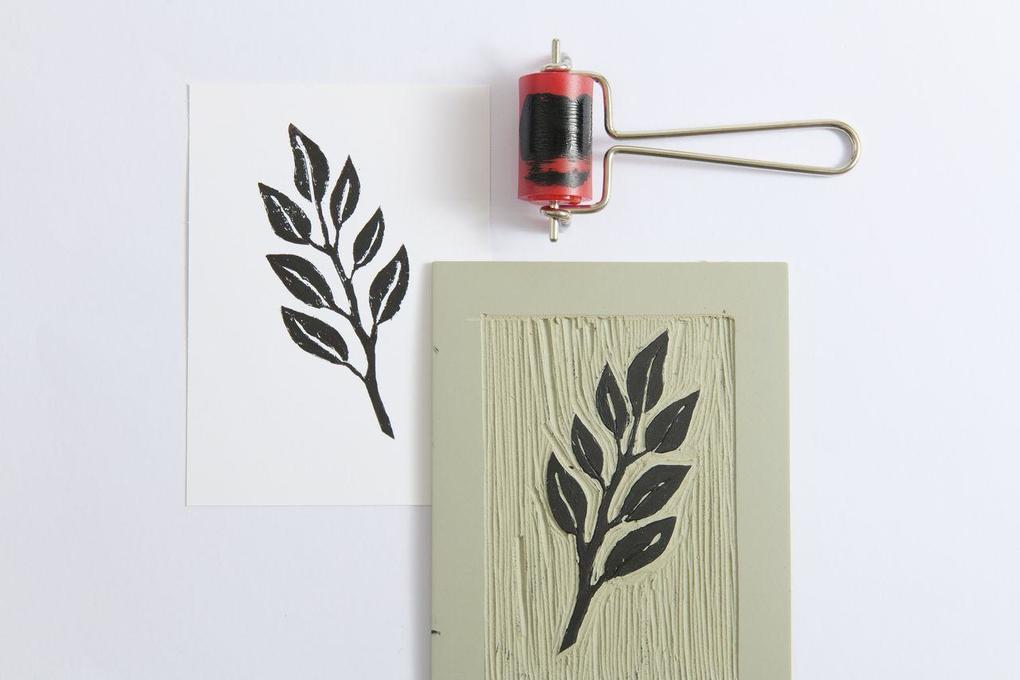 Weitere Ansicht: Linol Farbwalze 50mm, 30mm Druchmesser, Metallhandgriff