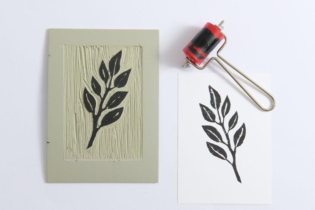 Weitere Ansicht: Linol Farbwalze 50mm, 30mm Druchmesser, Metallhandgriff