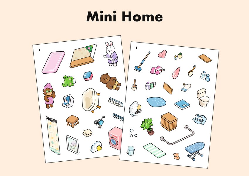 Weitere Ansicht: Sweet & Cosy Stickerbuch: Mini Home