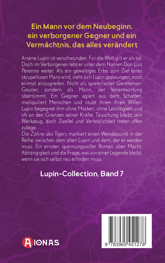Weitere Ansicht: Arsène Lupin - Die Zähne des Tigers | Maurice Leblanc