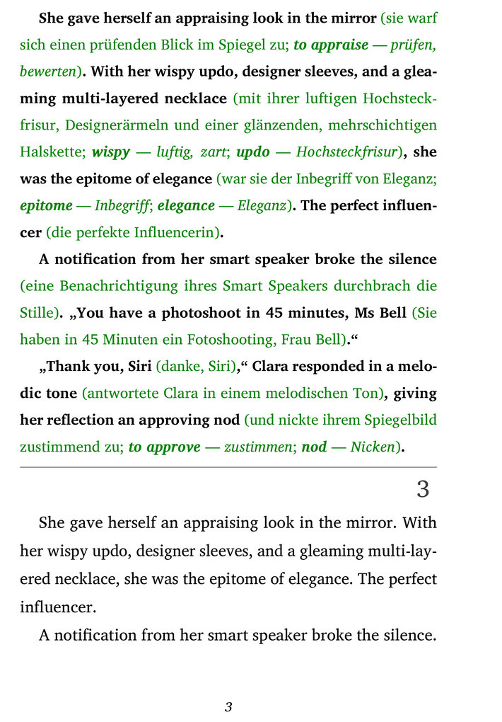 Weitere Ansicht: The Influencer's Predicament / Die Not der Influencerin (Buch + Audio-CD) - Frank-Lesemethode - Kommentierte zweisprachige Ausgabe Englisch-Deutsch, m. 1 Audio-CD, m. 1 Audio, m. 1 Audio | Amanda E. Clark