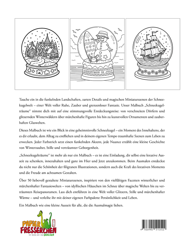 Weitere Ansicht: Schneekugelträume - Märchenhafte Miniaturen zum Ausmalen | Nanja Holland