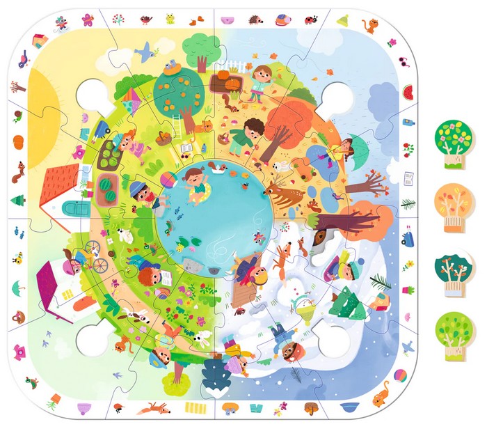 Weitere Ansicht: GOULA - XXL-Puzzle Jahreszeiten
