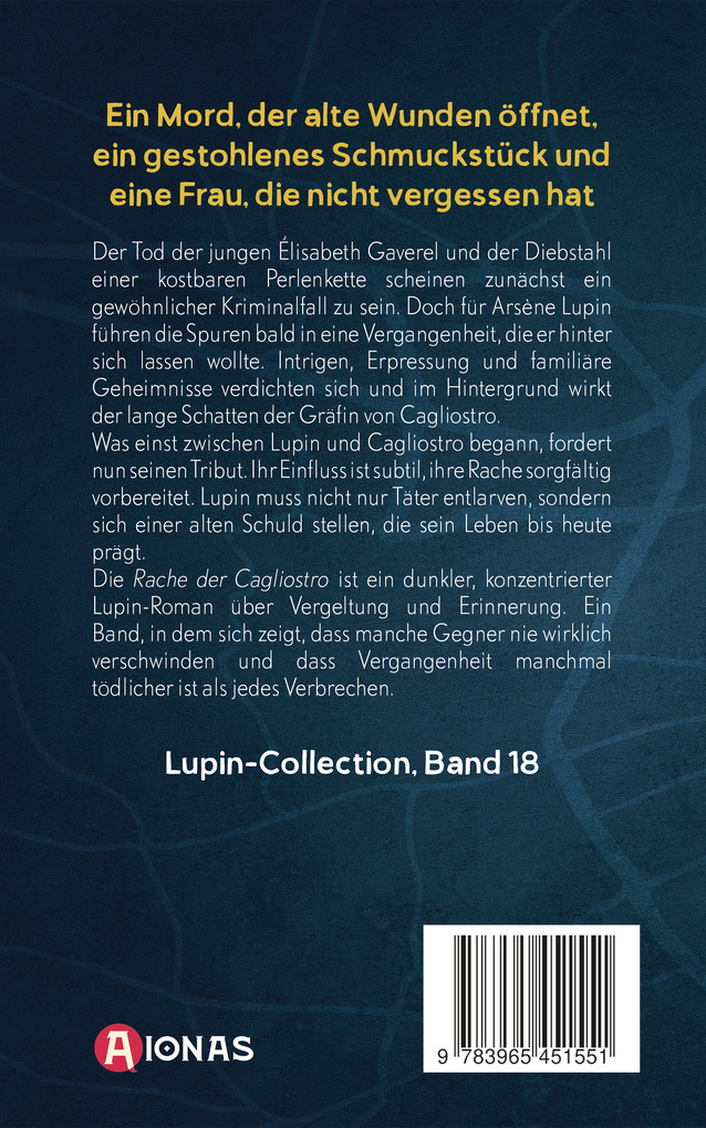 Weitere Ansicht: Arsène Lupin und die Rache der Cagliostro. Kriminalroman | Maurice Leblanc