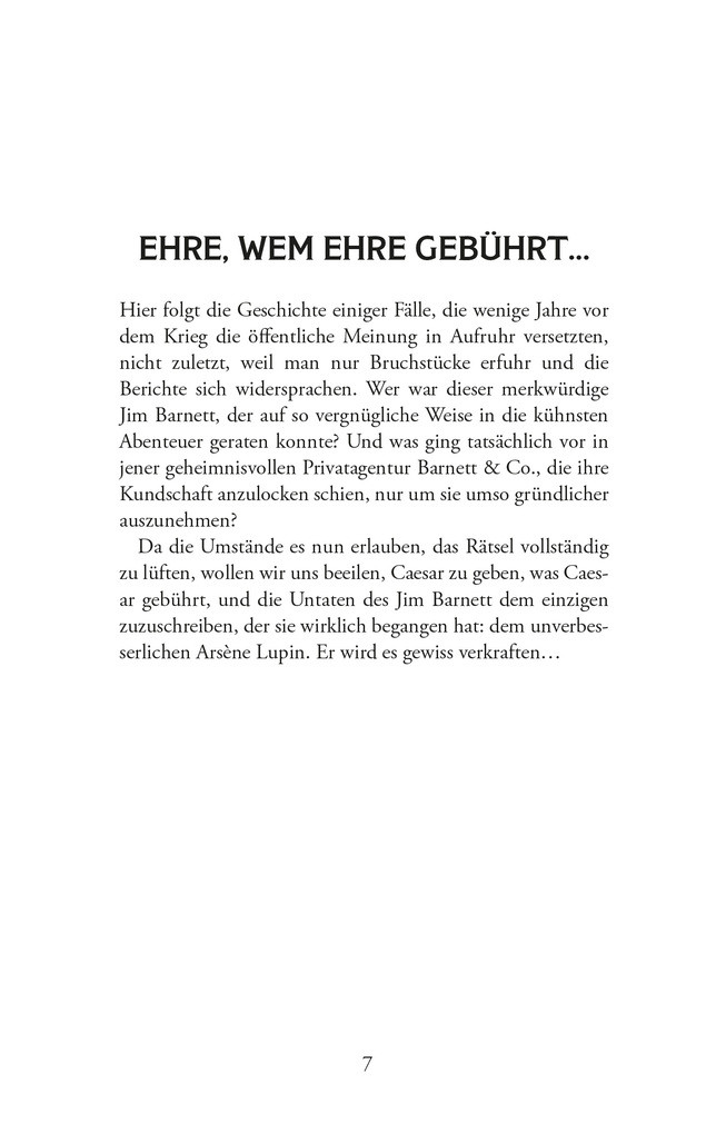 Weitere Ansicht: Arsène Lupin - Die Agentur Barnett & Co. Kriminalgeschichten | Maurice Leblanc