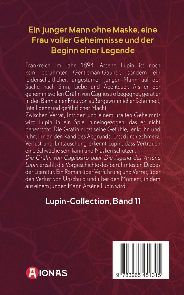 Weitere Ansicht: Die Gräfin von Cagliostro oder die Jugend des Arsène Lupin | Maurice Leblanc, Maurice Lupin