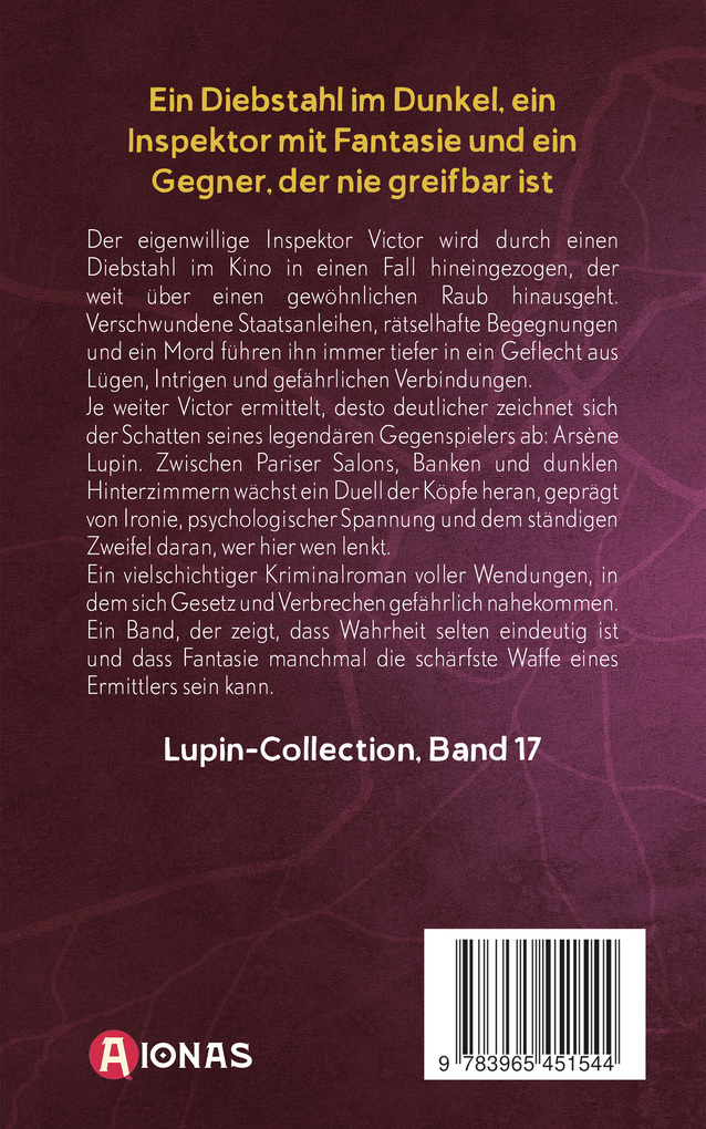 Weitere Ansicht: Arsène Lupin - Viktor von der Sittenpolizei. Kriminalroman | Maurice Leblanc