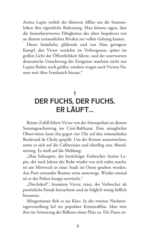 Weitere Ansicht: Arsène Lupin - Viktor von der Sittenpolizei. Kriminalroman | Maurice Leblanc