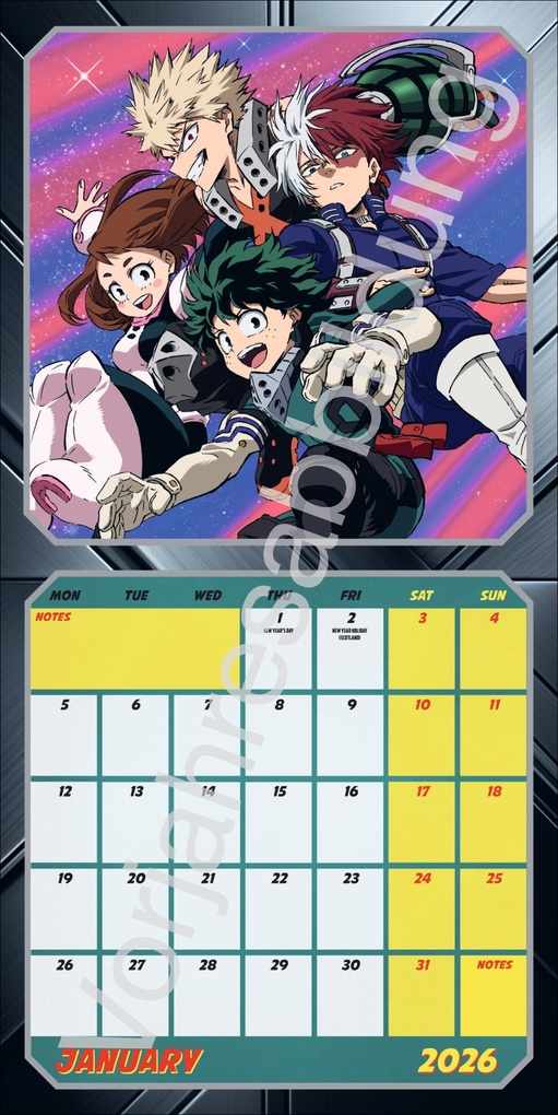 Weitere Ansicht: My Hero Academia Broschurkalender 2027