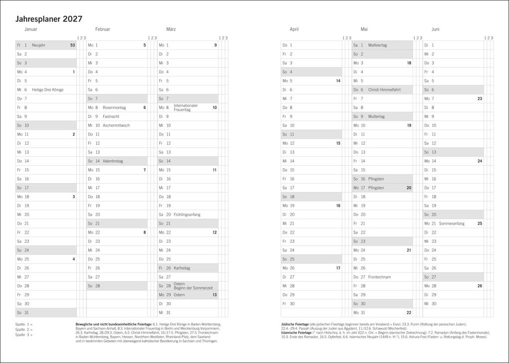 Weitere Ansicht: Terminer A6, Leinen sand 2027