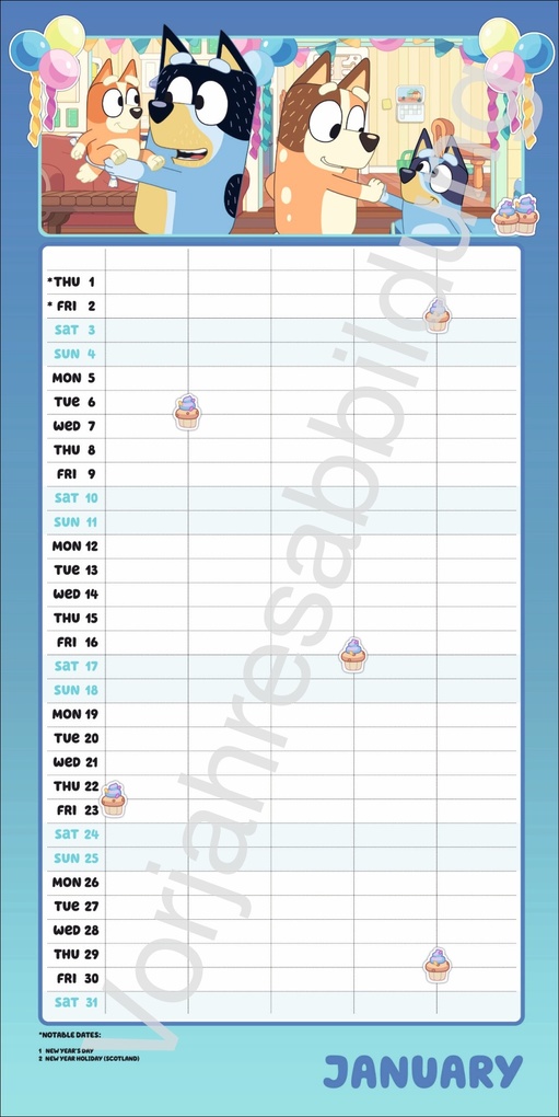 Weitere Ansicht: Bluey Familienplaner Broschurkalender 2027