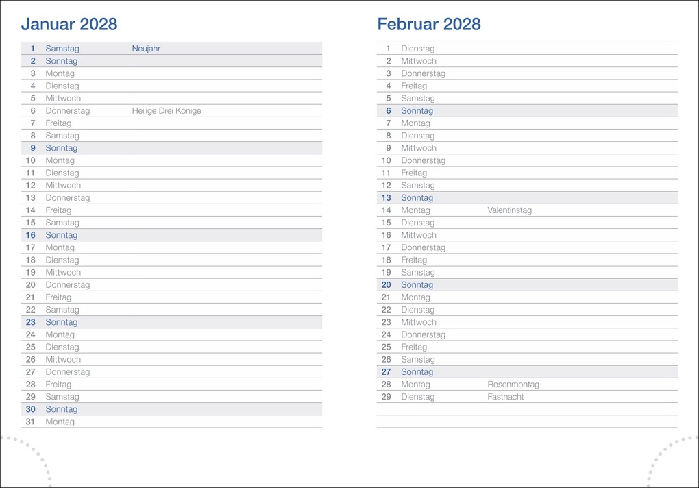 Weitere Ansicht: Tages-Cheftimer A6, petrol 2027