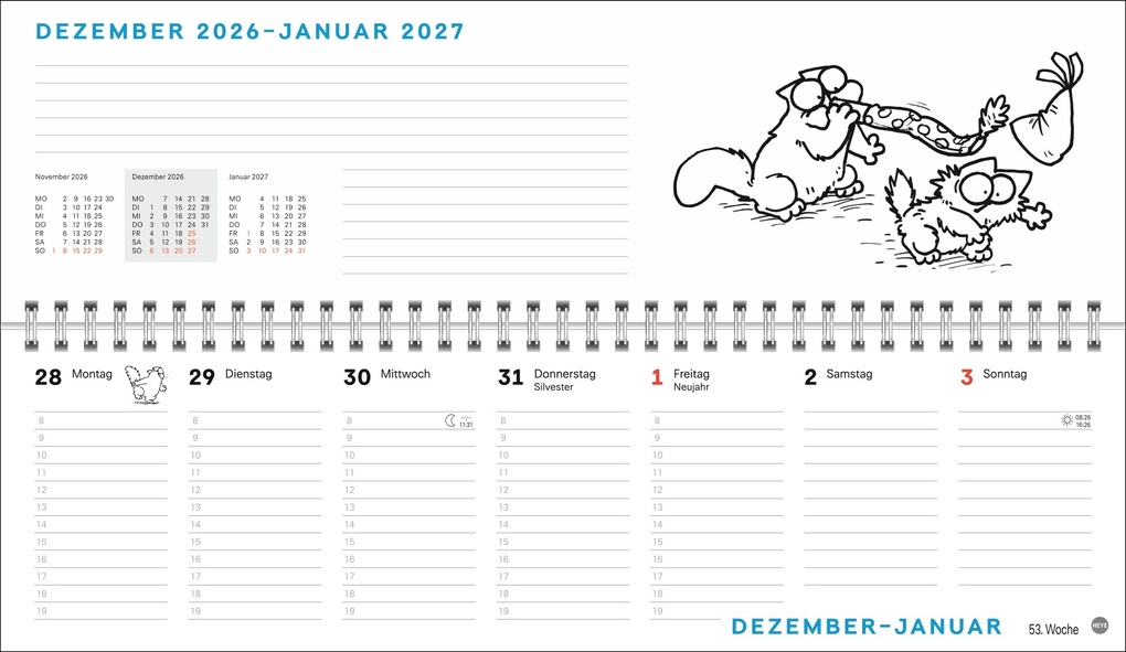 Weitere Ansicht: Simons Katze Büroplaner 2027 | Simon Tofield