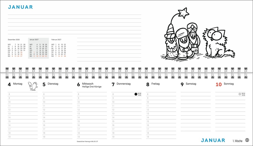 Weitere Ansicht: Simons Katze Büroplaner 2027 | Simon Tofield