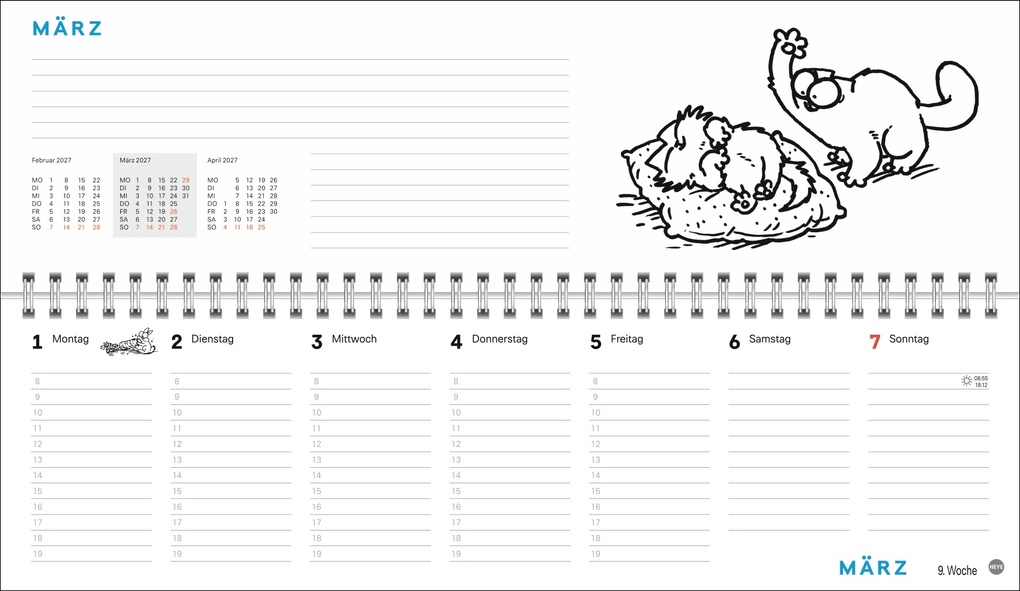 Weitere Ansicht: Simons Katze Büroplaner 2027 | Simon Tofield