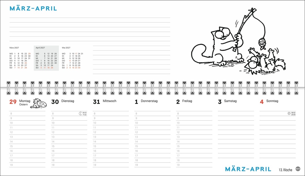 Weitere Ansicht: Simons Katze Büroplaner 2027 | Simon Tofield