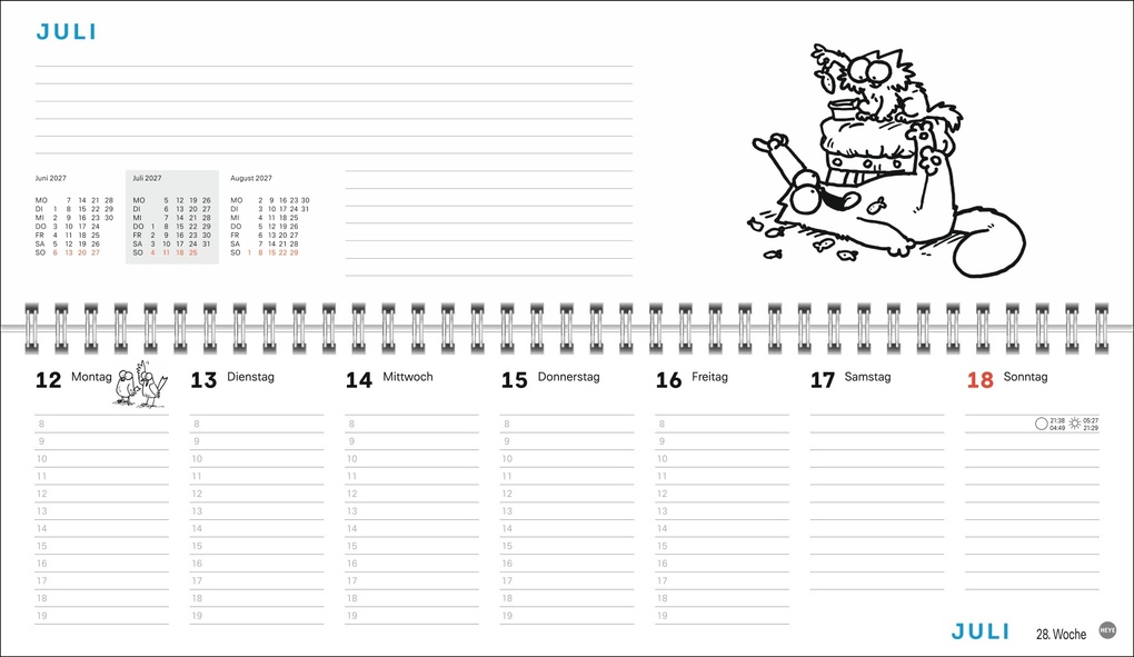 Weitere Ansicht: Simons Katze Büroplaner 2027 | Simon Tofield