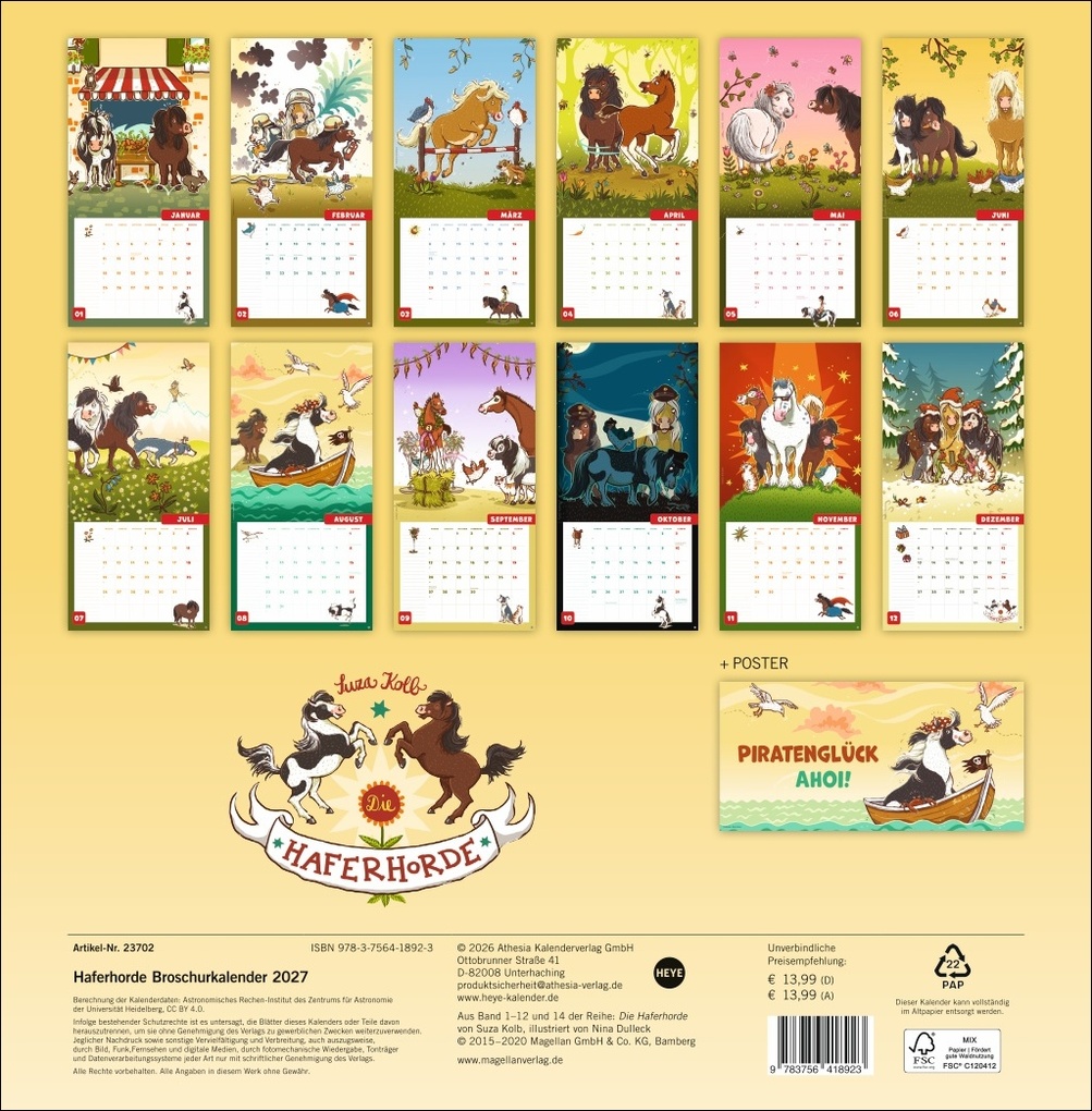 Weitere Ansicht: Haferhorde Broschurkalender 2027 | Suza Kolb