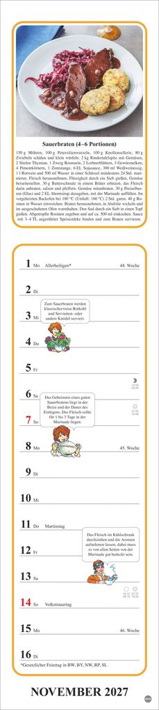 Weitere Ansicht: Tante Clara Küchenkalender 2027