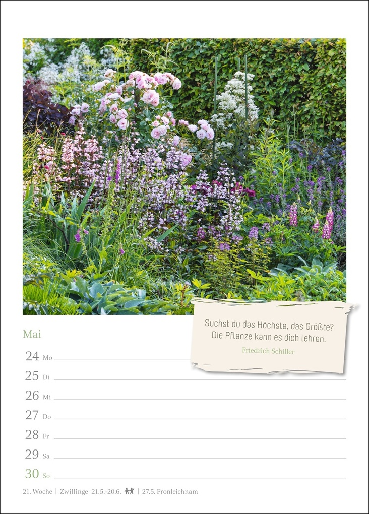 Weitere Ansicht: Zauberhafte Gärten Wochenkalender 2027 - mit Zitaten