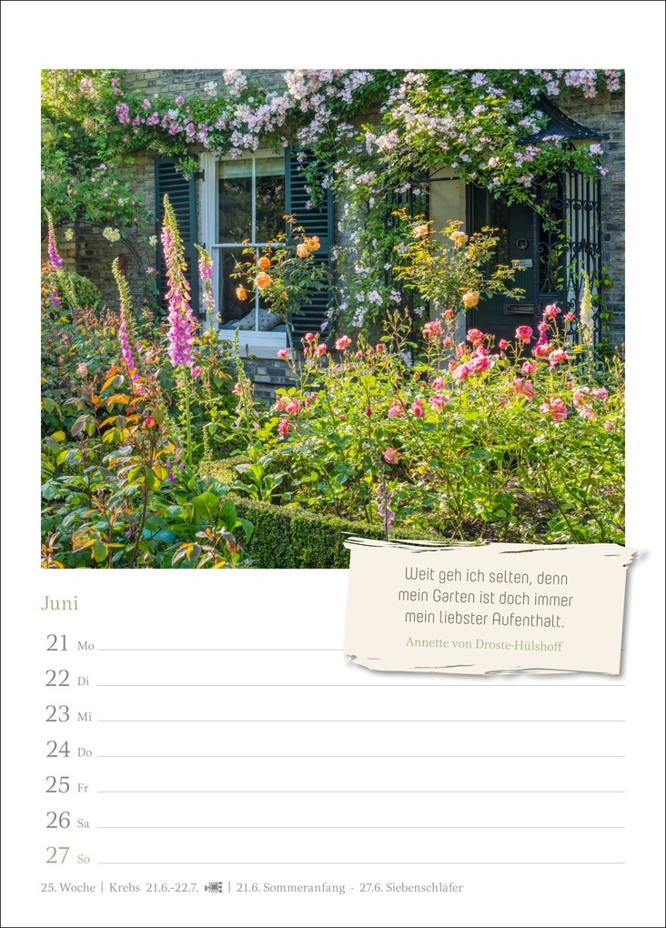 Weitere Ansicht: Zauberhafte Gärten Wochenkalender 2027 - mit Zitaten
