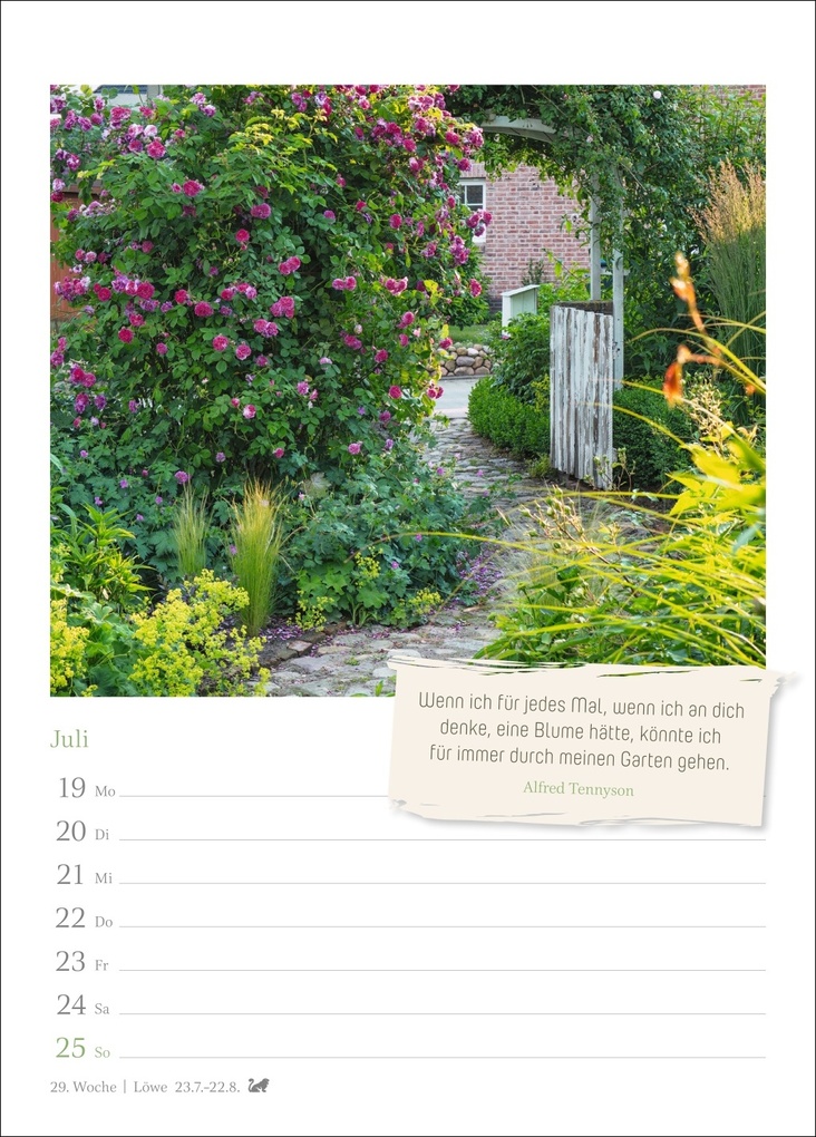 Weitere Ansicht: Zauberhafte Gärten Wochenkalender 2027 - mit Zitaten