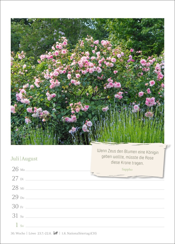 Weitere Ansicht: Zauberhafte Gärten Wochenkalender 2027 - mit Zitaten