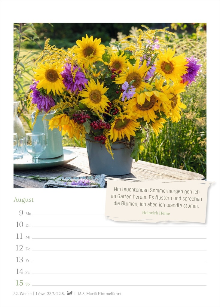 Weitere Ansicht: Zauberhafte Gärten Wochenkalender 2027 - mit Zitaten